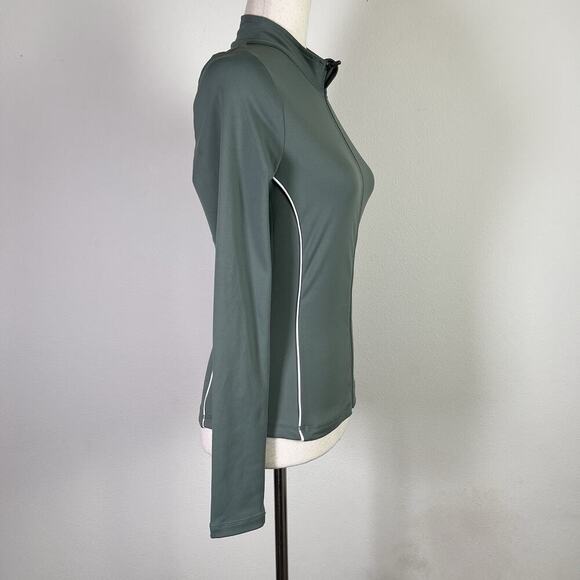 Wilo The Label Athletic Top Women's Medium Sage Green Full Zip Lightweight Gym - Picture 6 of 12